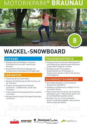 Motorikpark Braunau, Station 8: Wackel-Snowboard